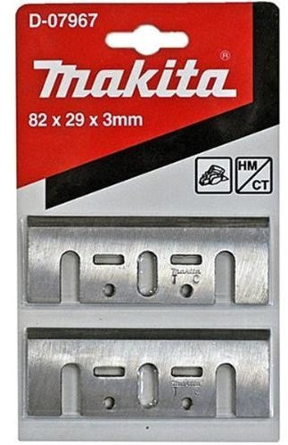Makita D-07967 - Blister de 2 cuchillas tipo HM de 82 mm para cepillos 1100 1923B KP0800 KP0810 KP0810C