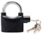 TRIXES 110db Alarmed Heavy Duty Weatherproof Short Shackle Padlock with Keys