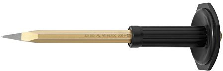 Rennsteig 3313000 18 x 300 mm Spitzmeißel achteckig, Schaft mit Handschutz HS 300 mm Grün