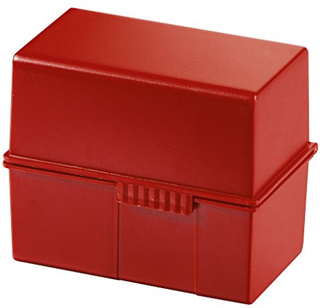 HAN 1x kortlåda röd DIN A6 400 kort 165x95x128 mm plast