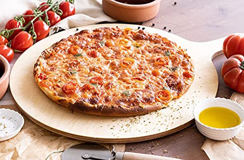 Die Schreiner - Christoph Siegel Pizzabrett - formschön & praktisch - Rund in verschiedenen Größen 2. Wahl (3, L)