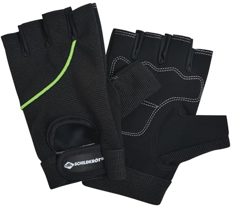 Schildkröt® Fitness-Handschuhe Classic, Verschiedene Größen wählbar (S-M/L-XL), Schwarz-Grün, 960152