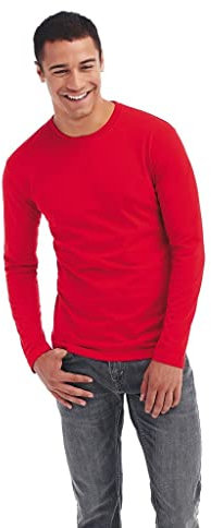 Stedman Apparel Men's Classic-T Long Sleeve/ST2500 T-Shirt, Scarlet Red, Medium