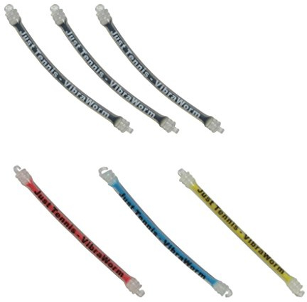 Vibra Worm - 6 Pack - Gel Filled Long Tennis Racquet Vibration Dampener - Premium Quality - 2023 Model - Over 100,000 Worms Sold