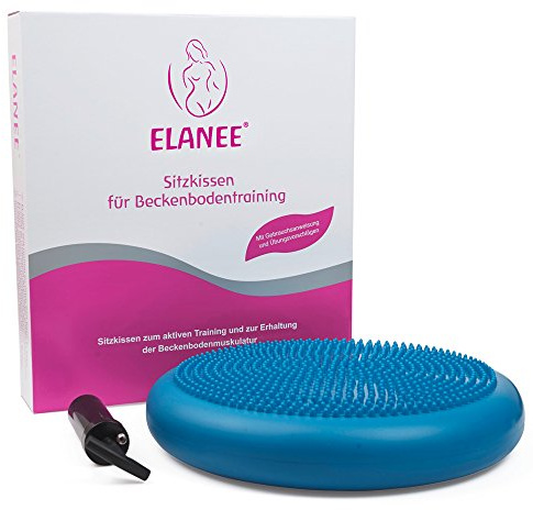 ELANEE sittdyna för bäckenbottenträning för träning av bäckenbottenmusklerna, inklusive handpump och övningsbok (708-00), 1 styck (1-pack)