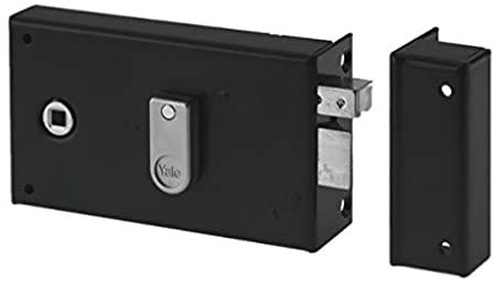 Yale Serrure en applique horizontale à fouillot Droite - YAH36D - Kaki, 2 Clés fournies, Axe à 55 mm, Carré de 6 mm, Version Droite - pour Porte intérieure de communication