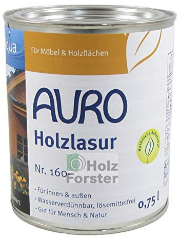 AURO Holzlasur Aqua Nr. 160-90 Weiß, 0,75 Liter