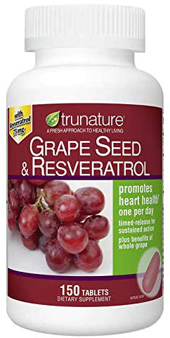 Trunature Grape Seed & Resveratrol 150 Softgels, Bottle