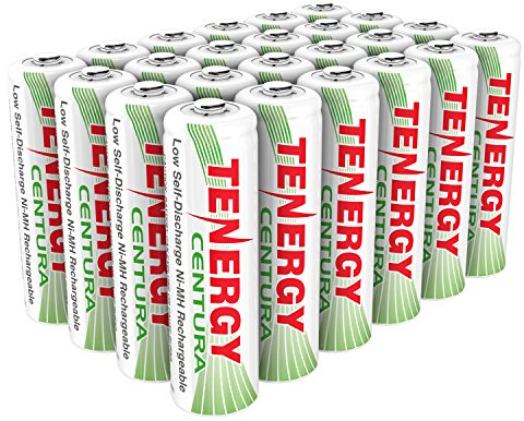 Tenergy AA Rechargeable NIMH Battery 2000mAh Pre-Charged Household Battery Low Self Discharge High Performance AA Battery Pack for Remote Controller/Toys/Flashlight/Mice, 24 Count