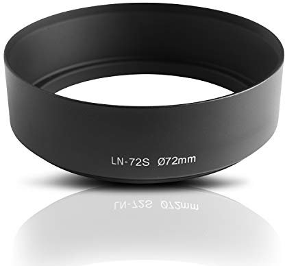 Ares Foto® 72mm Ø Metall Sonnenblende Gegenlichtblende Streulichtblende Lens Hood. CNC-gefrästes Aluminium. Zum Aufschrauben auf Objektiv-Filtergewinde. Für Canon Sony Nikon Tamron Sigma Olympus Fujifilm Pentax