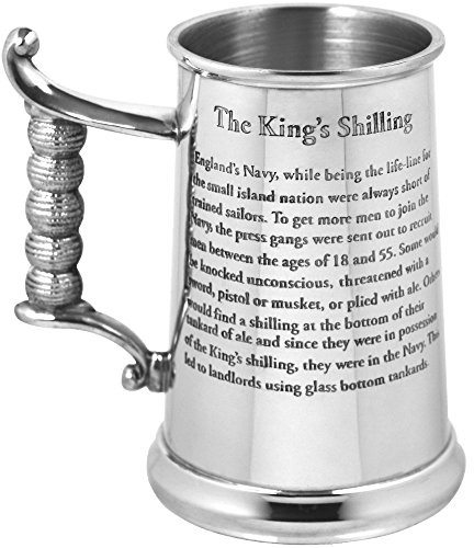 English Pewter Company Heavy Gauge King’s Shilling Pewter Beer Mug Tankard. As Seen On TV [HG170]