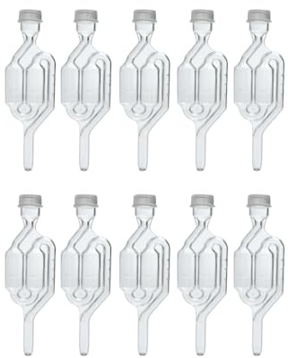 Fastrack Airlocks for Fermenting | Bubble Airlock for Wine Making and Beer Making | BPA-Free S-Shaped Airlock used for Brewing Wine, Beer, Pickles & more |Transparent Airlock Set Of 10