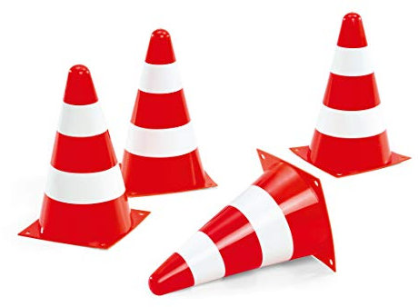 Rolly Toys 409495 Coni Stradali, Confezione da 4 Pezzi