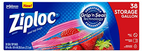 Ziploc Storage Bag, Gallon Value Pack, 40-Count(Pack of 3)