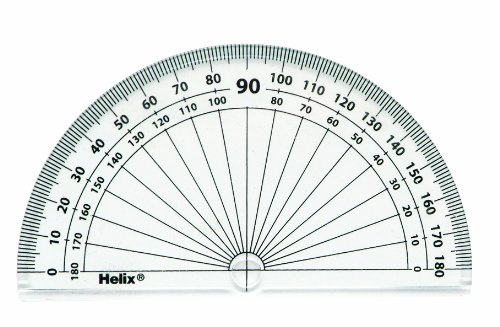 Helix 10cm 180 degree Protractor (Box of 50)