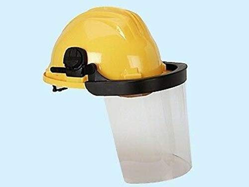 Profi Helm mit Gesichtsschutz Bauhelm Sicherheitshelm Schutzhelm Forsthelm gelb