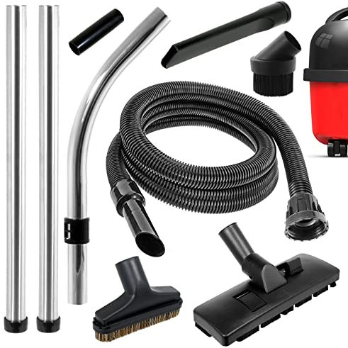 SPARES2GO Hoover Hose Tool Brush Kit for Numatic Henry HVR200 HVC200 NRV200 Vacuum Cleaner (1.8m)