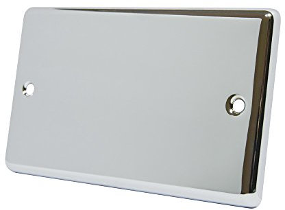 AET CPC2GBP 2 Gang Classical Chrome Polished Double Electrical Blanking Plate