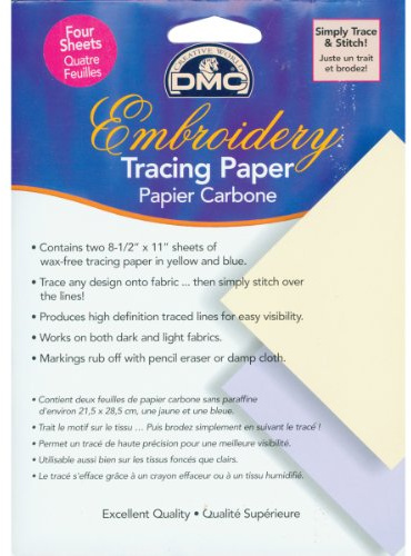 DMC - Papier Transfert, idéal pour transférer Votre Motif de Broderie sur Le Tissu | Fonctionne comme du Papier Carbone | 4 Feuilles, Facile d'utilisation - Qualité supérieure
