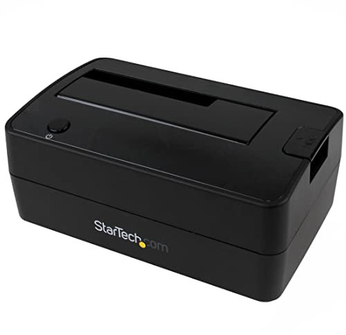 StarTech.com Single Bay USB 3.1 to SATA Hard Drive Docking Station, USB 3.1 (10 Gbps) Hard Drive Dock, External 2.5/3.5 SATA III HDD/SSD Docking Station, Top-Loading Hard Drive Bay (SDOCKU313)