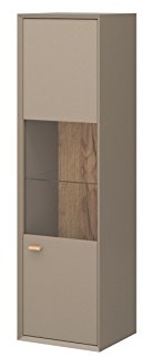 Germania Calvi 2329-245 - Vitrina Colgante (35 x 40 x 140 cm), Color Gris y Roble