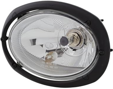 HELLA 1AB 996 157-081 Halogen-Hauptscheinwerfer - Oval 120 - 12V - oval - Referenzzahl: 12.5 - Einbau - glasklare Streuscheibe - Stecker: Male - vorne rechts/vorne links