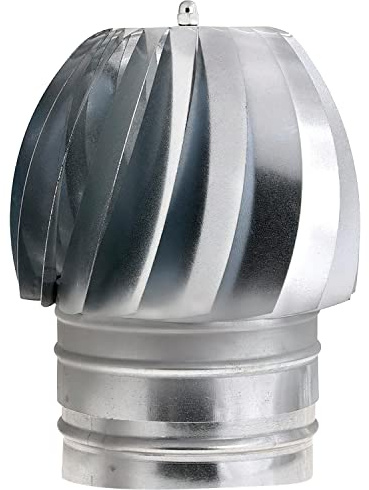 Wolfpack Sombrero Extractor Galvanizado para Estufa, Chimenea, Extracción de Humos, Para tubo Ø 200 mm.