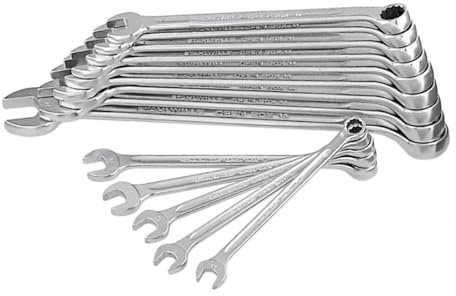 STAHLWILLE Ring-Maulschlüssel-Satz, lange Ausführung, 14-teilig