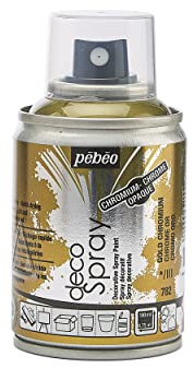 Pébéo - DecoSpray - Acryl-Sprühfarbe - Zur Dekoration Multi Media im Innen- und Außenbereich, Lösungsmittelbasis, Geruchsarm, 100 ml, Finish, Golden Chrome