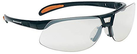 Honeywell 1015689 Protege Floating Lens Eyewear Metallic Black Frame with Silver Indoor/Outdoor Lens