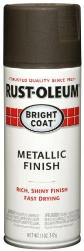 Rust-Oleum 7713830 Stops Rust Bright Coat Metallic Spray Paint, 11 Oz, Dark Bronze