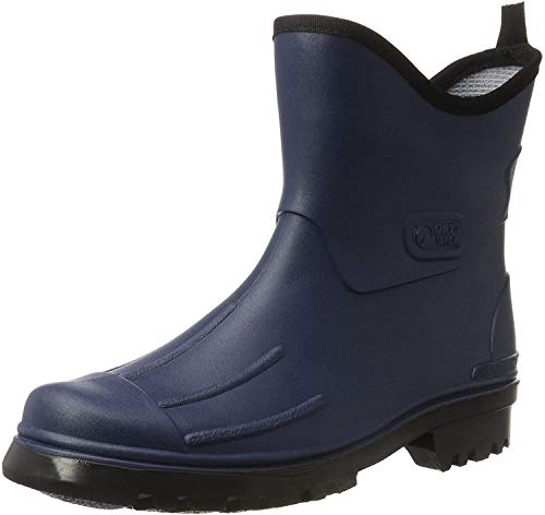Bockstiegel Bottines en caoutchouc Peter pour homme et garçon en polychlorure de vinyle (PVC), Bleu foncé et noir, 48 EU