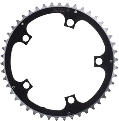 Origin8 Alloy Ramped Chainrings, 130mm x 46t, Black/Silver