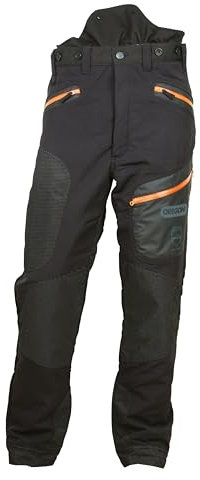 Oregon Fiordland Pro Chainsaw Trousers, Type A, Professional Class 1 Chainsaw PPE Clothing, Adjustable with Premium 20m/s EN ISO 11393-2 Cutting Protection for Men & Women - Size M