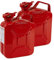 2er Set 5 Liter Benzinkanister Metall GGVS mit Sicherungsstift rot Blechkanister
