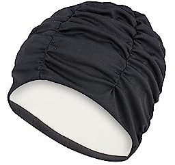 Fashy Bonnet de Bain doublé en Polyester pour Femme Noir Noir