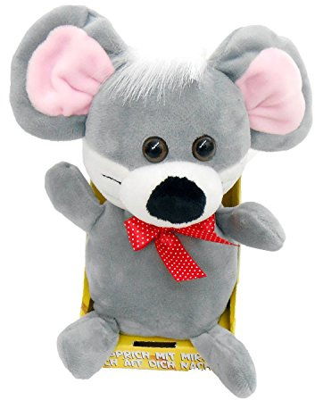 Kögler 75621 – Souris de Labertier Ravel d'environ 18 cm de Haut, Peluche avec Fonction de Lecture, babillage et se déplace de manière Amusante et Fonctionne avec Piles