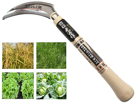 Falcetto Manuale Giapponese In Acciaio inossidabile Falce Per La Raccolta Di Ortaggi Soia Potatura Erba Diserbo Falci Falcetti Attrezzo Da Giardinaggio Prodotto In Giappone