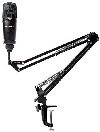 Marantz Professional Pod Pack 1 – USB Kondensator Mikrofon Kit für Gaming, Streaming & Podcasting mit integriertem Audio Interface, verstellbarem Mikrofonarm, Tischklemme, Plug-und-Play