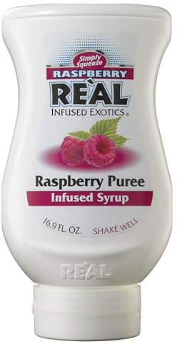 Re’al Syrup | Raspberry Puree Infused Fruit Syrup | Made with Real Fruit | 500ml |Natural Ingredients| Cocktails, Baking, Smoothies, Mixing Drinks, Desserts
