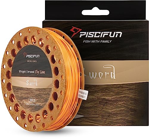 Piscifun Sword Fly Fishing Line with Welded Loop, WF5wt 100ft