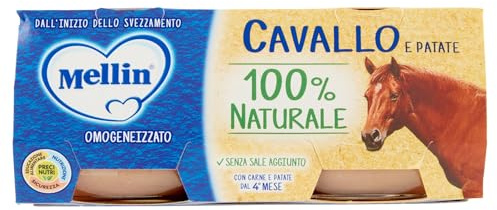 Mellin Omogeneizzato con Carne di Cavallo, Confezione da 2, 160g