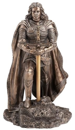UNICORN STUDIO König Arthur Stehend Ziehen das Schwert in den Stein Bronze Finish Statue