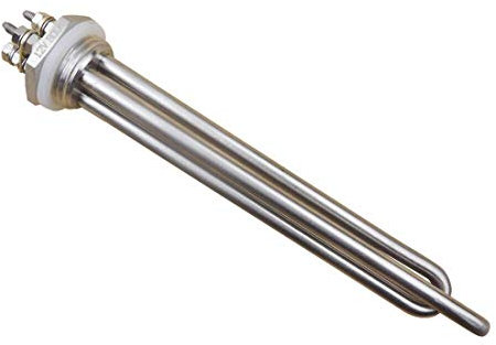 DERNORD 12V 300W Immersion Heater Submersible Water Heater Element Stainless Steel Heating Element with 1 Inch NPSM Fitting Double U Type