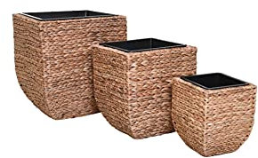 VIVANNO Jardinière Pot de Fleurs en Jacinthe d'eau Asia 30/40/50 Naturel