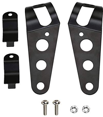 Support de Phare Moto, CICMOD 35mm-43mm Phares Supports de Montage pour Chopper Cafe Racer-Noir
