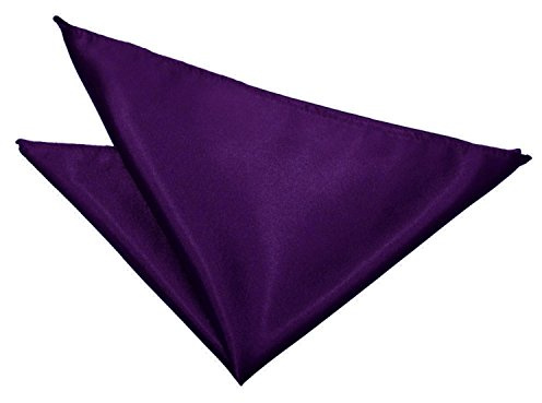 DQT Mens Plain Satin Wedding Suit Pocket Square | Smooth Glossy Finish, 28.5 x 28.5 cm, Suit and Blazer Handkerchief, Business Wear, Groomsmen, Proms and Formal Occasions