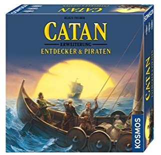 Kosmos 693411 - Catan - Entdecker & Piraten, Erweiterung zu Catan - Das Spiel, Strategiespiel, Brettspiel, Siedler von Catan