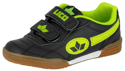 Lico Unisex Kinder Bernie V Hallenschuhe, Schwarz Lemon, 27 EU
