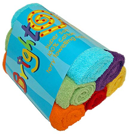 Bright Bots Baby Terry Towelling Nappies, Absorbent and Reusable Cloth Diapers, 100% Soft Cotton Washable Nappies, 60cms (Unisex)